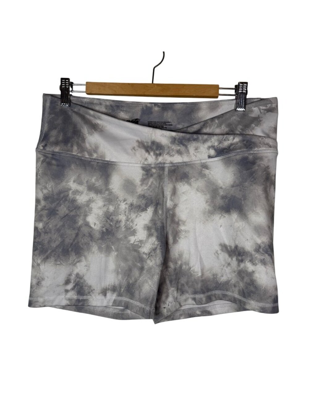 Avia XL Tie-Dye Gray Yoga Shorts Recycled Polyester Casualcore Minimalist
